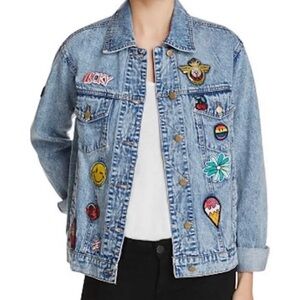 Honey Punch Blue Denim Jacket w/ Various Patches Size S
